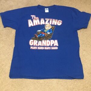 Fun Graphic T-shirt for Grandpa. Size L.